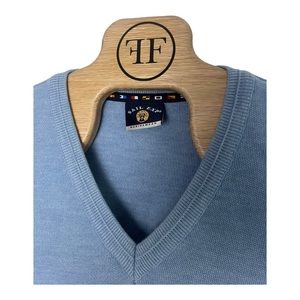 Sail EXP Marinewear Yachting Sweater Made in Italy ‎ Blue Mens L ** Small Flaw**